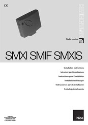 Nice SMXIS Installationsanleitung