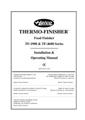 Hatco THERMO-FINISHER TF-4600-Serie Installations- Und Bedienungsanleitung
