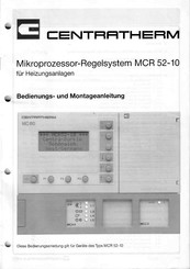 Centratherm MCR 52-10 Bedienungs- Und Montageanleitung