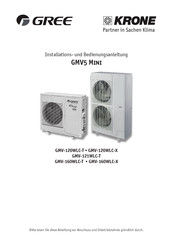 Gree GMV-120WLC-T Installations- Und Bedienungsanleitung