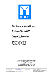 Multi 60/80DPCG-L Bedienungsanleitung