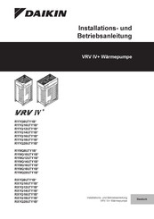 Daikin VRV IV+ RYYQ12U7Y1B series Installation Und Betriebsanleitung
