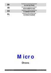 Erie water treatment Micro Chrono Installation- & Gebrauchsanleitung