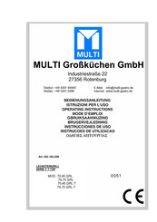 Multi 70.70 GRL series Bedienungsanleitung