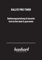 Hanhart RALLYE PRO Bedienungsanleitung, Garantie