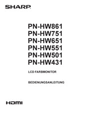 Sharp PN-HW651 Bedienungsanleitung