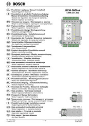 Bosch PRD 0004 A Produktbeschreibung / Montageanleitung