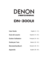 Denon Professional DN-300UI Benutzerhandbuch