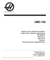 Haas UMC-750 Anleitung