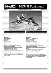 REVELL MIG-31 Foxhound Handbuch