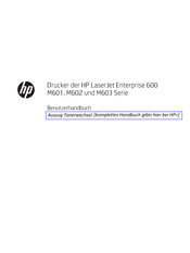 HP LaserJet Enterprise 600 M603 Benutzerhandbuch
