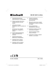 EINHELL GC-SC 36/31 Li-Solo Originalbetriebsanleitung