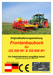 APV GS 600 M1 Original Bedienungsanleitung