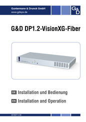 G&D DP1.2-VisionXG-Fiber Installation Und Bedienung