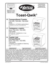 Hatco Toast-Qwik TQ3-2000 Serie Installations- Und Bedienungshandbuch