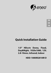 Eneo HDD-1080M2810IR D Schnellinstallationsanleitung