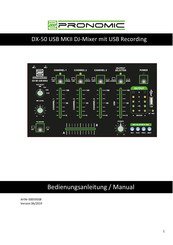 Kirstein PRONOMIC DX-50 USB MKII Bedienungsanleitung