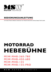 MSW MSW-MHB-135 Bedienungsanleitung
