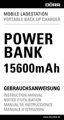 Dorr POWERBANK 15600mAh Gebrauchsanweisung