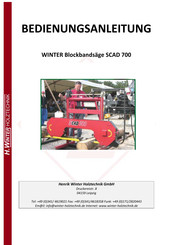 H. Winter SCAD 700 Bedienungsanleitung