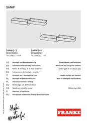 Franke SANW212 Montage- Und Betriebsanleitung