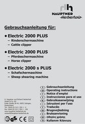 Hauptner Herberholz Electric 2000 s PLUS Gebrauchsanleitung