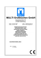 Multi 70-70 BRG series Bedienungsanleitung