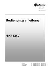 Bauknecht HIK3 KI8V IN Bedienungsanleitung