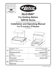 Hatco GLO-RAY GRFHS-PT16 Installations- Und Bedienungsanleitung