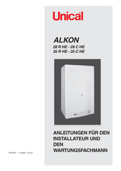 Unical ALKON 35 C HE Anleitungen Für Den Installateur Und Den Wartungsfachmann