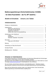 BFT Loft Bedienungsanleitung