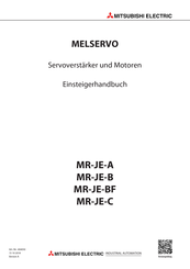 Mitsubishi Electric MELSERVO MR-JE-40A Einsteigerhandbuch