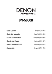 Denon Professional DN-500GB Benutzerhandbuch