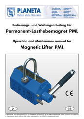 Planeta PML-10 Bedienungs- Und Wartungsanleitung