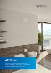 Wesco WESCOvent VE21 Series Montage- Und Bedienungsanleitung