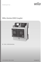 Wilo Wilo-Geniax KNX Coupler Einbau- Und Betriebsanleitung
