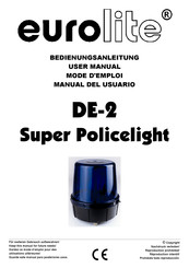EuroLite DE-2 Super Policelight Bedienungsanleitung