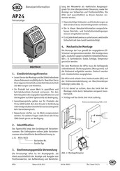 Siko AP24 Benutzerinformation