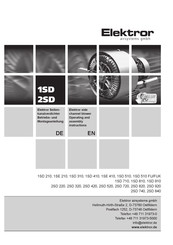 Elektror 1SD 910 Betriebs- Und Montageanleitung