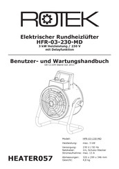 Rotek HFR-03-230-MD Benutzer- Und Wartungshandbuch