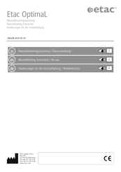 Etac OptimaL Anweisungen Für Die Instandhaltung