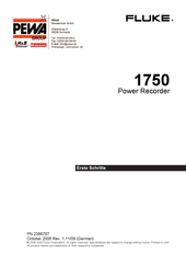 Fluke 1750 Erste Schritte