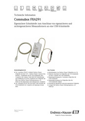Endress+Hauser Commubox FXA291 Technische Information