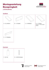 BOXSPRINGWELT Boxspringbett Montageanleitung