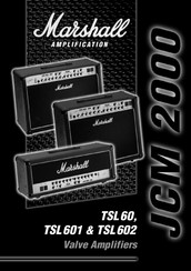 Marshall Amplification TSL60 serie Bedienungsanleitung