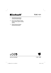 EINHELL TE-XC 110/1 Originalbetriebsanleitung