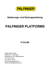 Palfinger P 210 BK Bedienungs- Und Wartungsanleitung