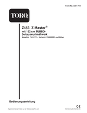 Toro Z453 Z Master Bedienungsanleitung