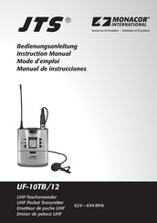 Monacor International JTS UF-10TB/12 Bedienungsanleitung