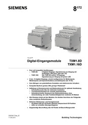 Siemens TXM1.8D Bedienungsanleitung